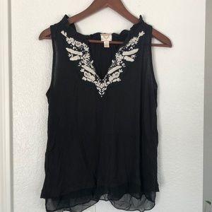 Chiffon layer sleeveless blouse